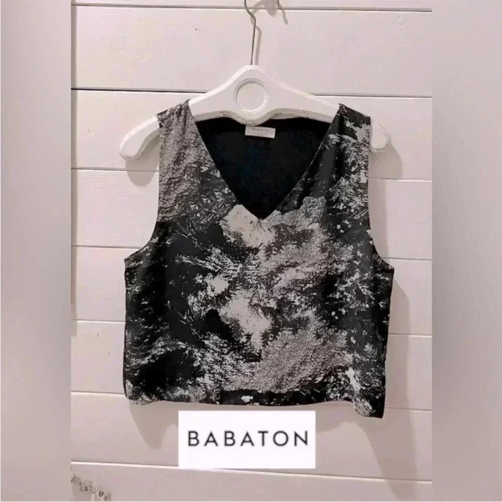 BABATON black and gray sleeveless top size  L